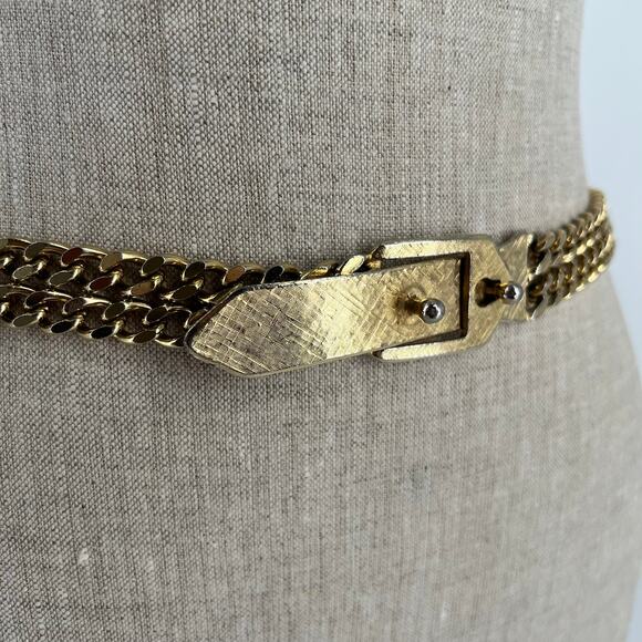 80s Accessocraft gold chain belt 1980s vintage main image 11